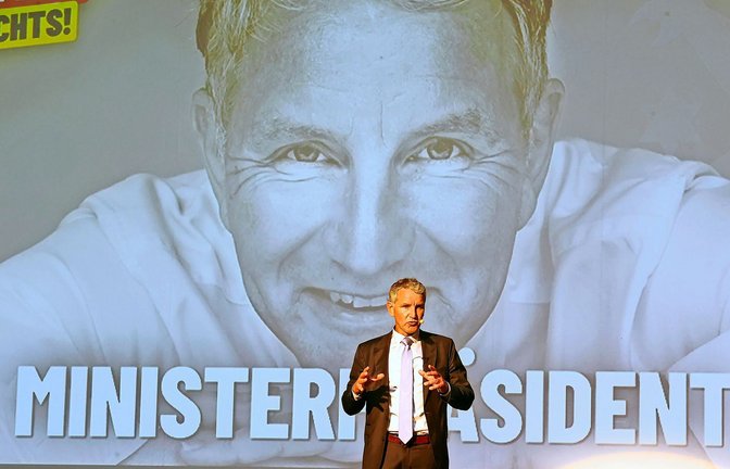 Björn Höcke sieht sich fast schon am Ziel.<span class='image-autor'>Foto: dpa/Bodo Schackow</span>