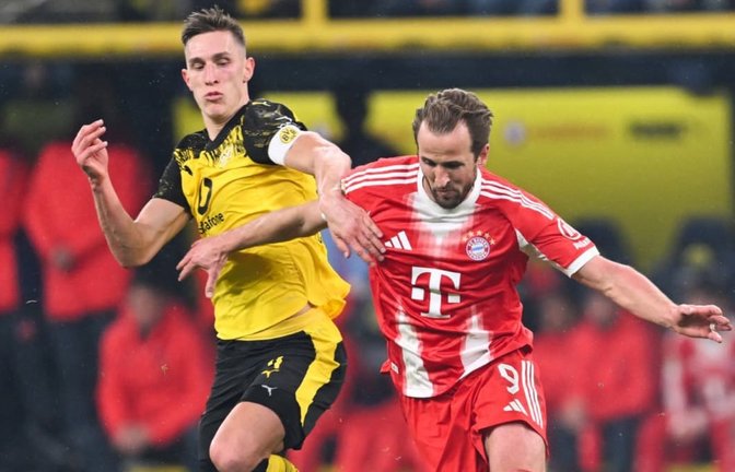 Borussia Dortmund und der FC Bayern München treffen im Franz-Beckenbauer-Supercup 2026 aufeinandern.<span class='image-autor'>David Inderlied/dpa</span>