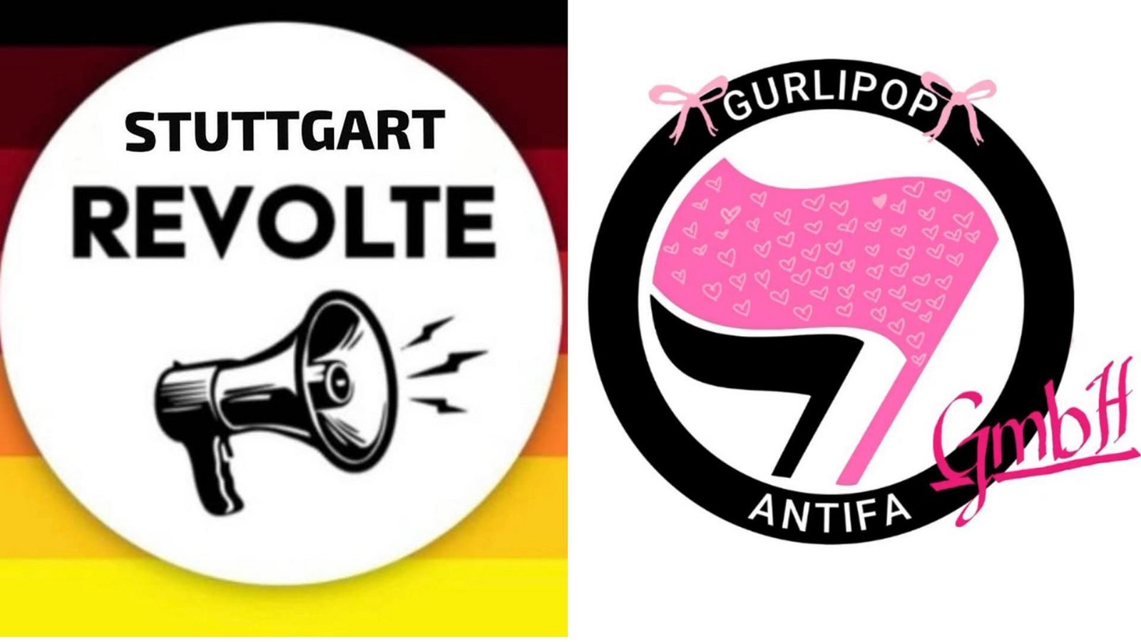 Zuerst hatte der Account ein Profilbild gewählt, das sich an das der rechtsextremen Gruppierung „Pforzheim Revolte“ anlehnt, dann kam die Auflösung, dass es sich um einen Fake handelt (rechts).Foto: Screenshots Instagram-Account „stuttgart_revolte_2“ Zuerst hatte der Account ein Profilbild gewählt, das sich an das der rechtsextremen Gruppierung „Pforzheim Revolte“ anlehnt, dann kam die Auflösung, dass es sich um einen Fake handelt (rechts).Foto: Screenshots Instagram-Account „stuttgart_revolte_2“