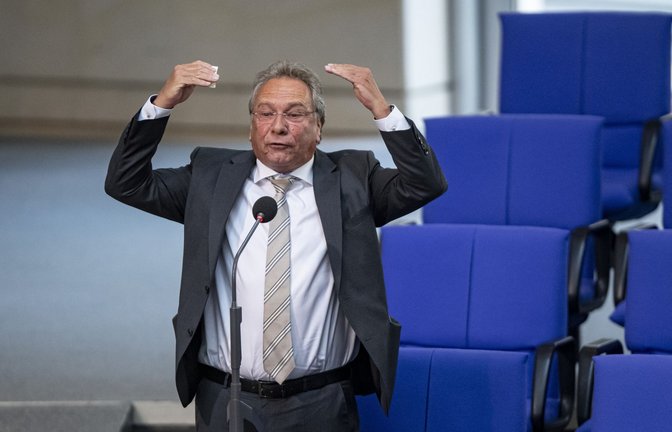 Klaus Ernst noch in seiner Rolle als Linken-Politiker.<span class='image-autor'>Foto: picture alliance/dpa/Fabian Sommer</span>