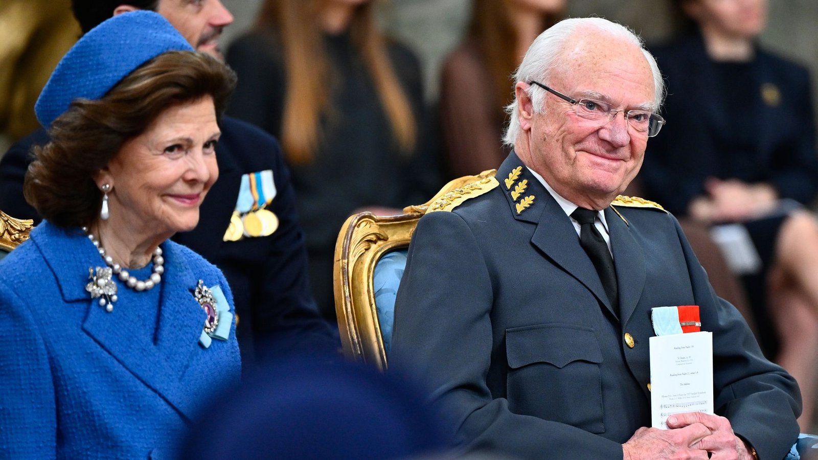 Zu Ehren von Carl Gustaf gab es einen Gottesdienst in der Schlosskirche.Foto: Anders Wiklund/TT News Agency/AP/dpa