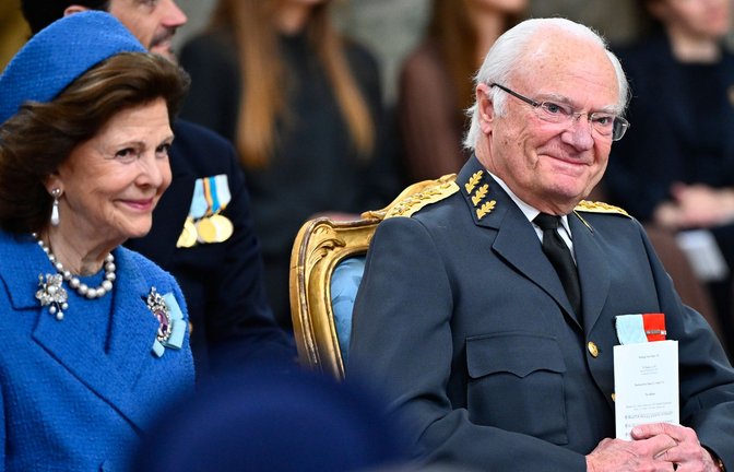 Zu Ehren von Carl Gustaf gab es einen Gottesdienst in der Schlosskirche.<span class='image-autor'>Foto: Anders Wiklund/TT News Agency/AP/dpa</span>
