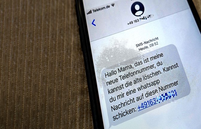 Landet auch auf dem Diensthandy: eine Originalmeldung der Betrüger.<span class='image-autor'>Foto: red/Wolf-Dieter Obst</span>