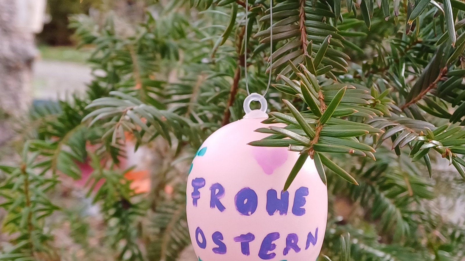 Lied zur Osterdeko: Oh Tannenbaum, wie bunt sind deine Eier ...  Foto: Rücker