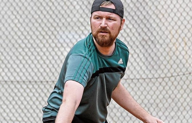 Steffen Schweininger hat im Oberriexinger Team als einziger Spieler im Einzel und im Doppel gepunktet. Am Ende stand eine 3:6-Niederlage gegen Erdmannhausen II. Foto: Leitner