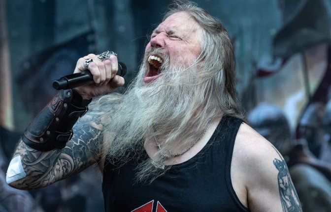 Johan Hegg, Frontmann von Amon Amarth, hier bei einem Auftritt in London<span class='image-autor'>IMAGO/Avalon.red</span>
