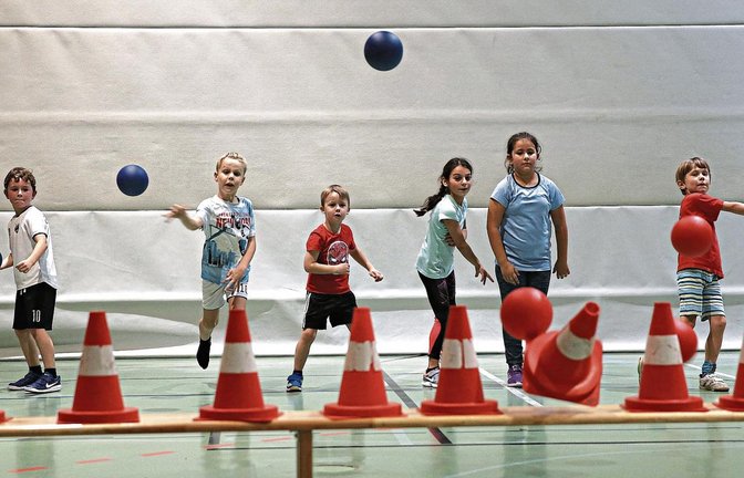 Sind die Schulen geschlossen, ruht auch die Ballschule der Vaihinger Faustballer. Die Sportvereine in der Region haben sämtlichen Trainingsbetrieb eingestellt. Fotos: Archiv/Küppers
