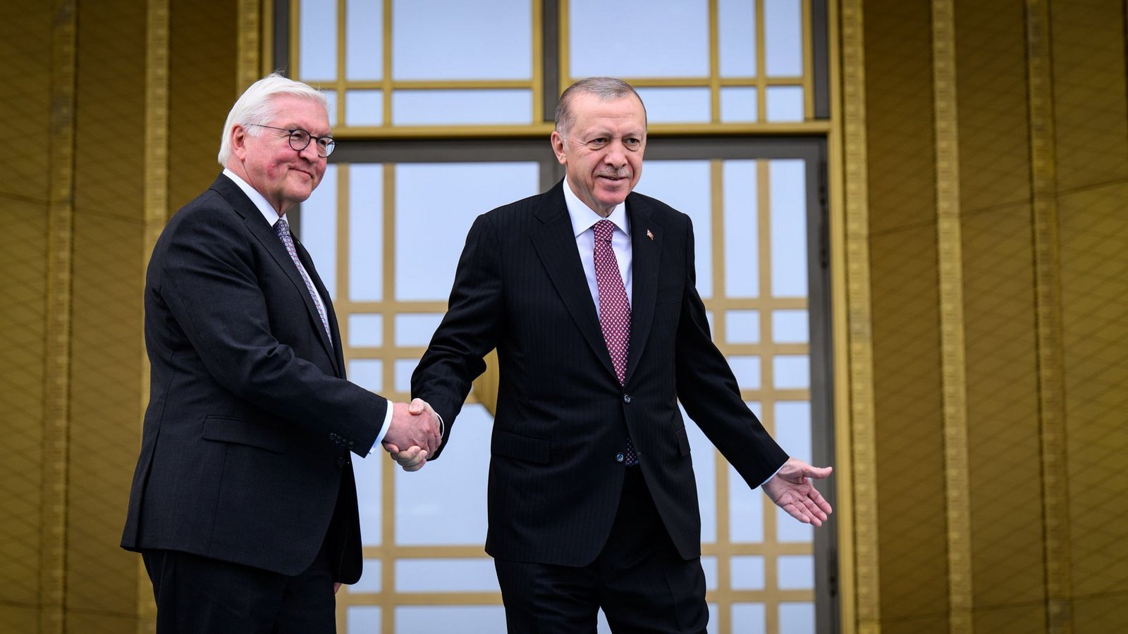 Bundespräsident Frank-Walter Steinmeier und der türkische Präsident Recep Tayyip ErdoganFoto: dpa/Bernd von Jutrczenka