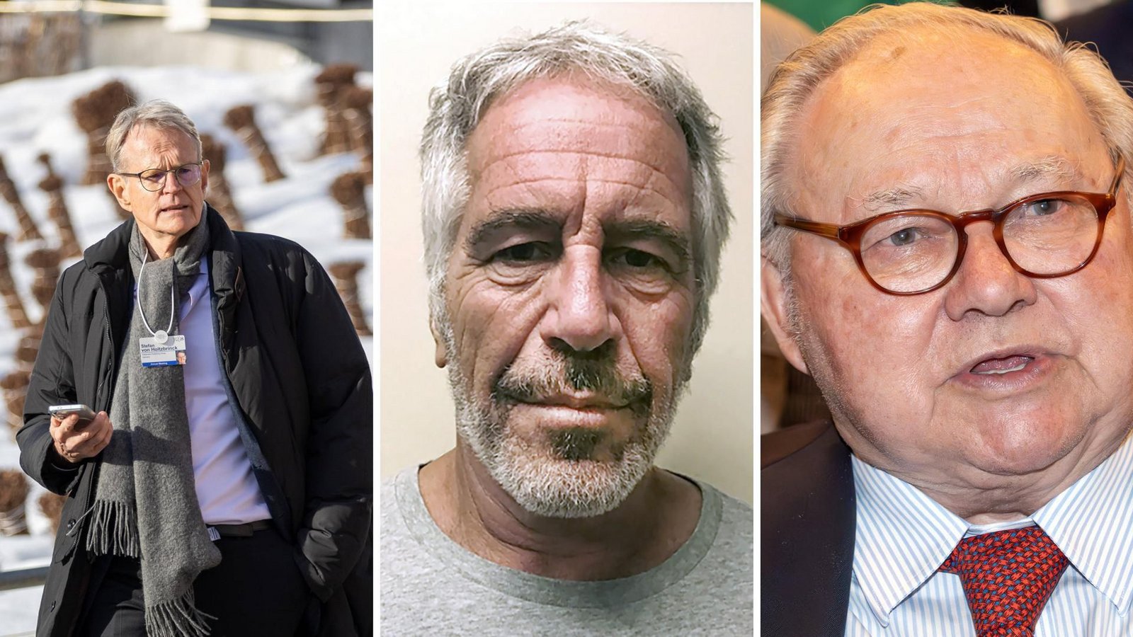 Stefan von Holtzbrinck und Hubert Burda (links und rechts) – die Verleger zählen zu den reichsten Baden-Württembergern. Jeffrey Epstein (Mitte) suchte die Nähe zu ihnen. Aber die Milliardäre blieben auf Abstand. (Archivbilder)Foto: IMAGO/Avalon.red/Wolfgang Maria Weber/dpa/Collage: StZN Stefan von Holtzbrinck und Hubert Burda (links und rechts) – die Verleger zählen zu den reichsten Baden-Württembergern. Jeffrey Epstein (Mitte) suchte die Nähe zu ihnen. Aber die Milliardäre blieben auf Abstand. (Archivbilder)Foto: IMAGO/Avalon.red/Wolfgang Maria Weber/dpa/Collage: StZN