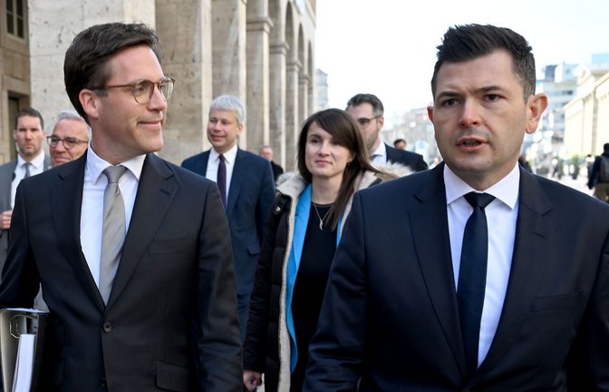 CDU-Generalsekretär Tobias Vogt (rechts) hat allerbeste Chancen, Manuel Hagel (links) als Fraktionschef im Landtag zu beerben.<span class='image-autor'>Foto: Marijan Murat/dpa</span>