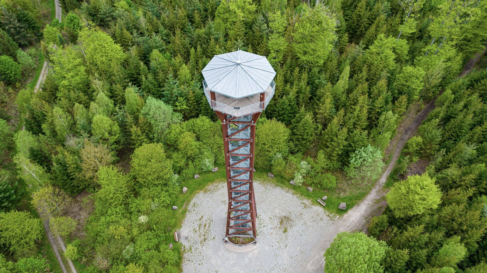 Der Aussichtsturm liegt mitten im Wald und ist 40 Meter hoch.Foto: imago/imagebroker