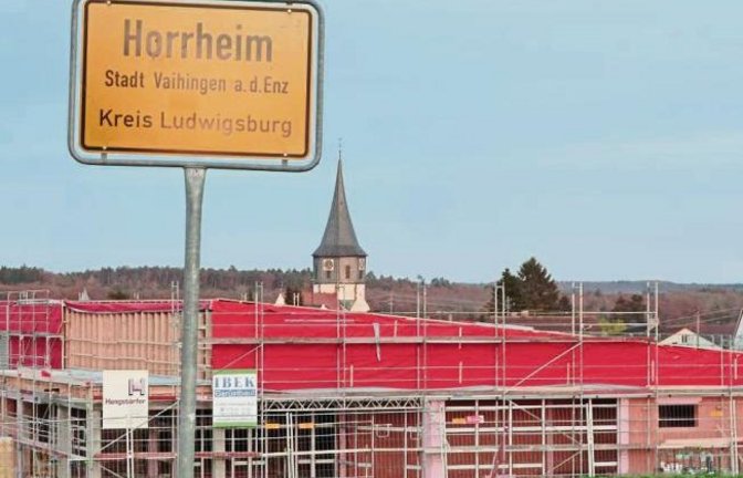 Der Horrheimer Penny-Markt nimmt Gestalt an. Foto: Arning