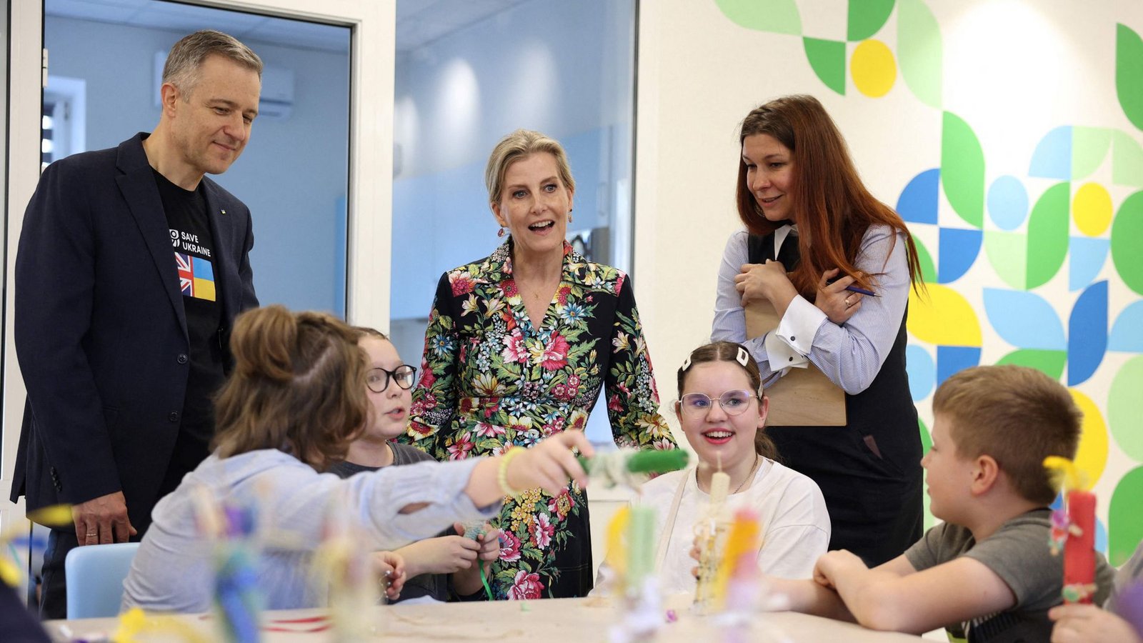 In Irpin traf sich Herzogin Sophie mit ukrainischen Kindern.Foto: AFP/ANATOLII STEPANOV