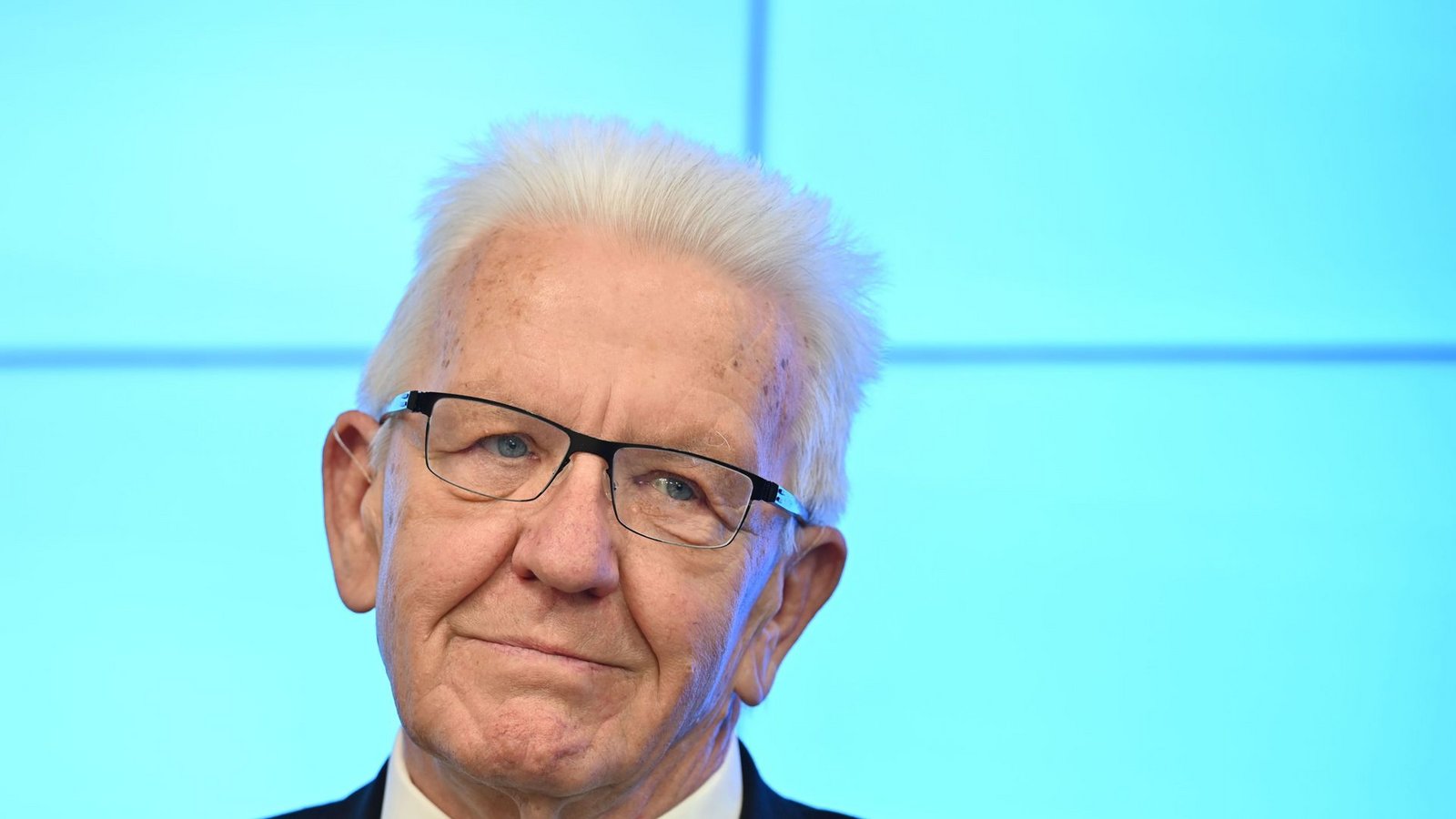 Winfried Kretschmann (Bündnis 90/Die Grünen) während seiner letzten Landespressekonferenz.Foto: Katharina Kausche/dpa/Katharina Kausche