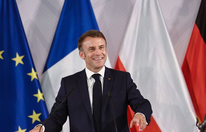 Frankreichs Präsident Macron gehört zu den Befürwortern der Möglichkeit ukrainischer Schläge auf russischem Boden.<span class='image-autor'>Foto: dpa/Rolf Vennenbernd</span>