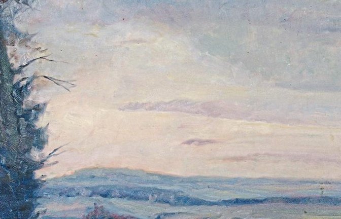 Auch bei der Auktion dabei: „Im Zabergäu“ von Walter Strich-Chapell. Foto: p