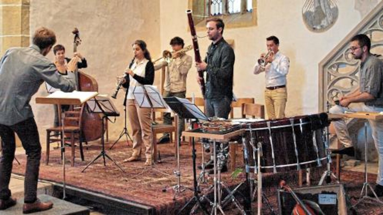 Kontrast pur: Die Musiker mussten beides können: Strawinskys geballt rhythmische Tonsprache umsetzen und parallel dazu auch mit frühbarocken Klängen vertraut sein. Fotos: Filitz