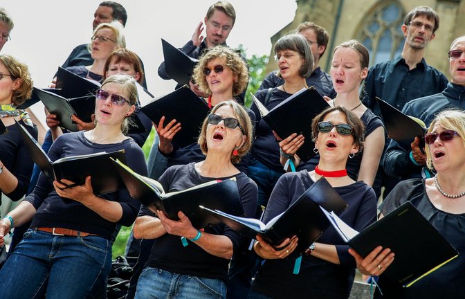 Singen in der Gemeinschaft macht Spaß – hier beim Deutschen  Chorfest in Stuttgart<span class='image-autor'>Foto: Lichtgut/Leif Piechowski</span>
