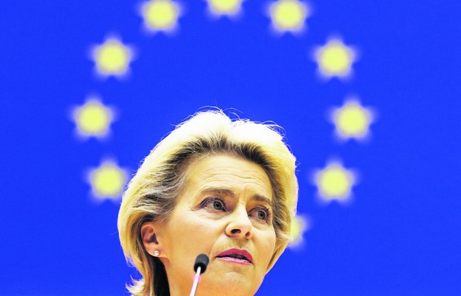 Das Verhältnis von Ursula von der Leyen zu ihrer eigenen Partei ist kompliziert.<span class='image-autor'>Foto: dpa/Olivier Hoslet</span>