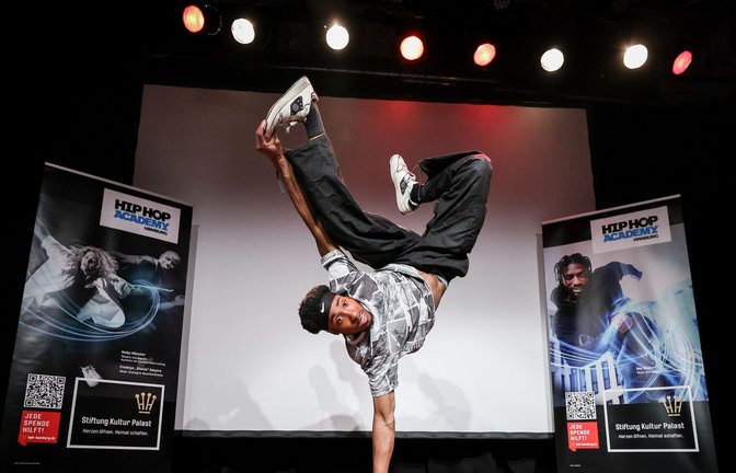 Breaking-Tänzer Noah Tete. Die Tanzsportart feiert seine Olympia-Premiere.<span class='image-autor'>Foto: Christian Charisius/dpa</span>