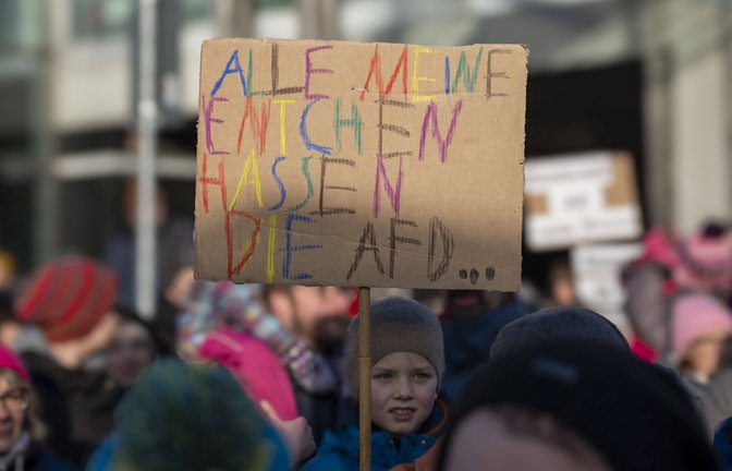 Bei den Demos gegen rechts in ganz Deutschland sind auch viele Kinder dabei<span class='image-autor'>Foto: IMAGO/Norbert Neetz/IMAGO/Norbert Neetz</span>