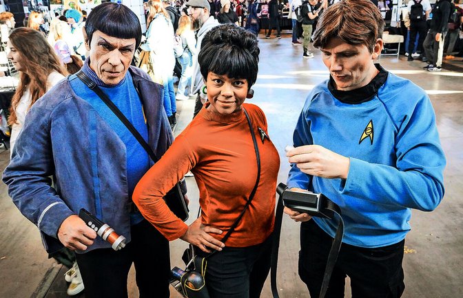 Sogenannte Cosplayer aus fast jedem fiktiven Universum – wie hier Mr. Spock (links) aus Star Trek – waren auf der Comic Con unterwegs.<span class='image-autor'>Foto: /Lichtgut/Ferdinando Iannone</span>