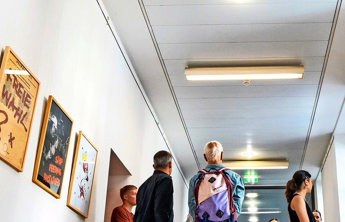 Die Plakate sind noch bis Mittwoch im Rathaus zu sehen.<span class='image-autor'>Foto: Lichtgut/Leif Piechowski</span>