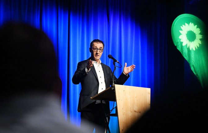 Cem Özdemir beim Wahlkampfauftakt der Grünen in Heidelberg.<span class='image-autor'>Foto: dpa/Uli Deck</span>