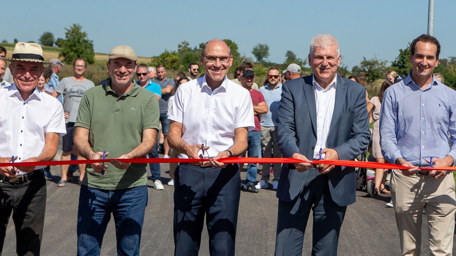 Festliche Einweihung des Neubaugebiets „Schrannenäcker West“ im August.  Foto: Archiv