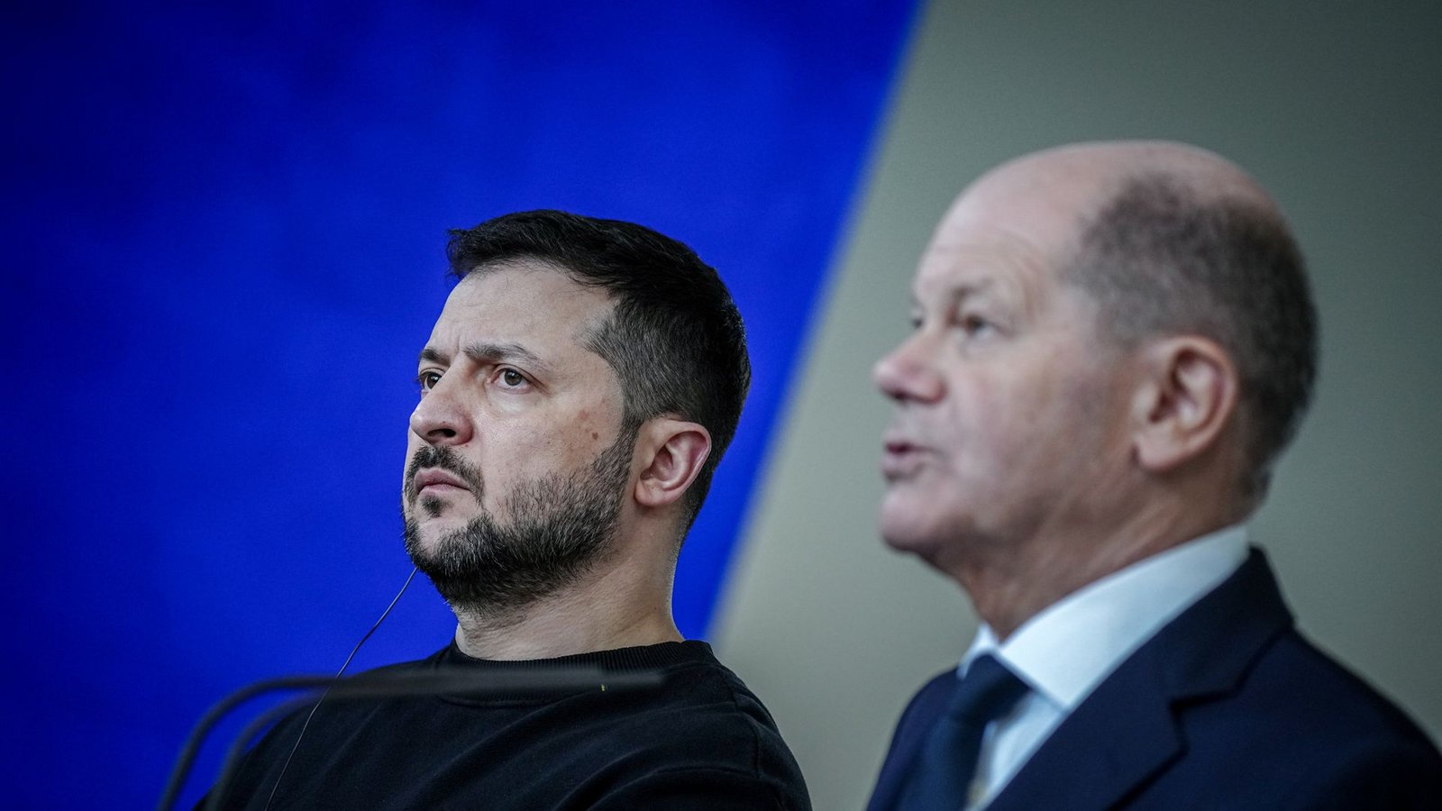 Enge Verbündete: der ukrainische Präsident Selenskyj (li.) und Bundeskanzler Scholz.Foto: dpa/Kay Nietfeld Enge Verbündete: der ukrainische Präsident Selenskyj (li.) und Bundeskanzler Scholz.Foto: dpa/Kay Nietfeld