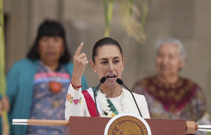 Mexikos Präsidentin Claudia Sheinbaum. (Archivbild)<span class='image-autor'>Foto: dpa/Fernando Llano</span>