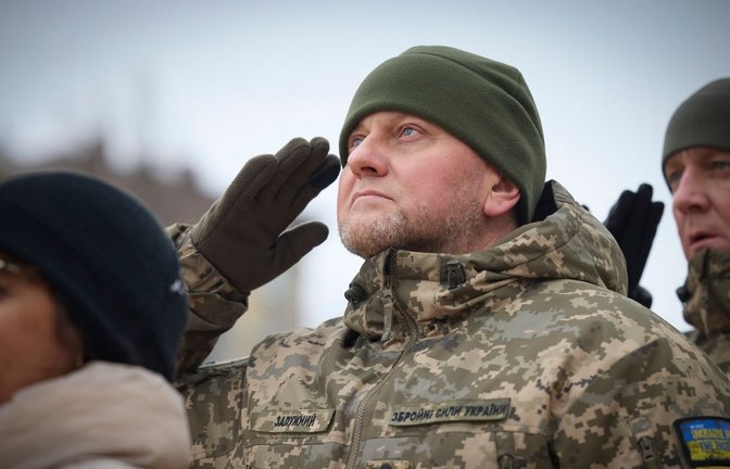 Der Oberbefehlshaber der ukrainischen Streitkräfte: Walerij Saluschnyj.<span class='image-autor'>Foto: Ukrainian Presidential Press Office/AP/dpa</span>