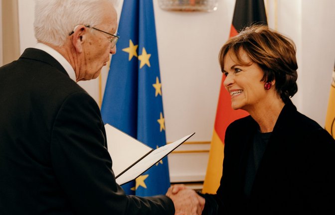 „Professorin“  dank Kretschmann: Nicola Leibinger-Kammüller<span class='image-autor'>Foto: Staatsministerium Baden-Württemberg</span>