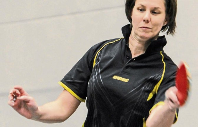 Sabine Kreidler (Foto) und Annalena Gagsch waren mit vier Punkten aus fünf Einzeln maßgeblich dafür verantwortlich, dass Oberriexingen gegen Zaisersweiher mit 8:5 gewann. Foto: Leitner