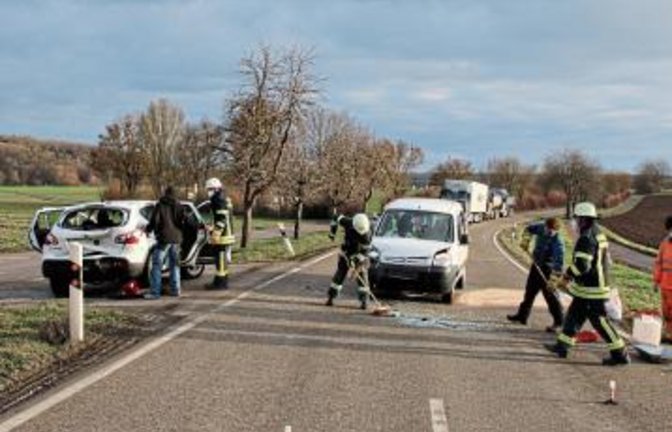 Unfall gestern zwischen Kleinglattbach und Ensingen. Foto: Bögel
