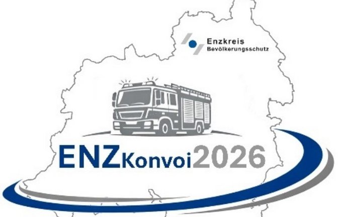 Der Enz-Konvoi startet unter Blaulicht am 9. Mai. Grafik: LE