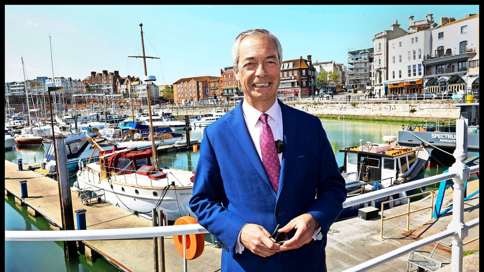 Liegt mit Reform UK vorne: Nigel Farage auf Wahlkampf.Foto: Liegt mit Reform UK vorne: Nigel Farage auf Wahlkampf.Foto: 