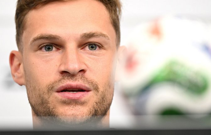 Joshua Kimmich spricht über die kommenden WM-Aufgaben.<span class='image-autor'>Foto: Federico Gambarini/dpa</span>