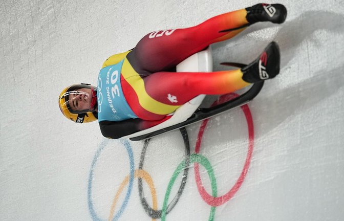 Natalie Geisenberger bei den Olympischen Winterspielen 2022 in Peking.<span class='image-autor'>Foto: Michael Kappeler/dpa</span>