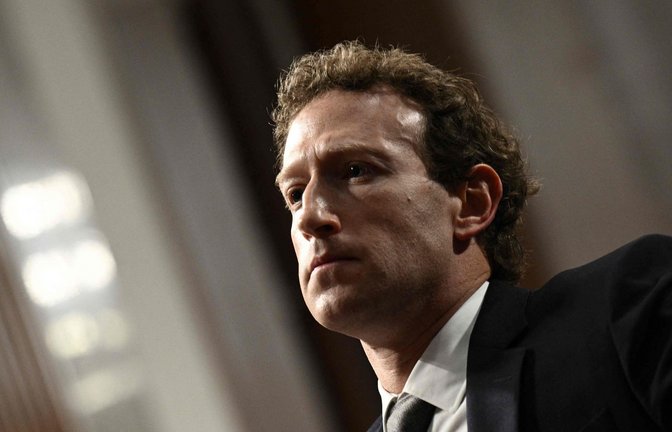 Mark Zuckerberg, Chef des Meta-Konzerns, bei einer Anhörung im US-Senat in Washington<span class='image-autor'>Foto: AFP/Brendan SMIALOWSKI</span>
