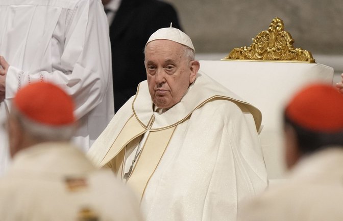 Der Papst spricht sich für eine humanitäre Waffenruhe aus.<span class='image-autor'>Foto: dpa/Andrew Medichini</span>