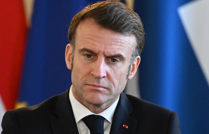 Frankreichs Präsident Macron will Palästina anerkennen. Israel reagiert darauf mit einer diplomatischen Eiszeit.<span class='image-autor'>Foto: AFP/JUSTIN TALLIS</span>