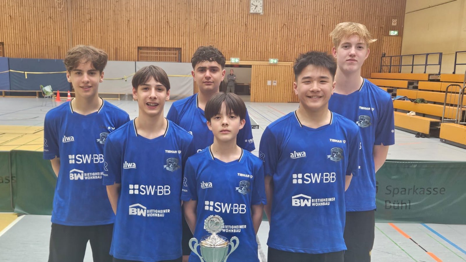 Serhii Yatsenko (von links), Kilian Bossert, Areg Gaboyan, Theo Müller, Tien Nghia Phong und Fynn Nickel haben den Einzug ins Finale vor heimischem Publikum geschafft. Foto: privat