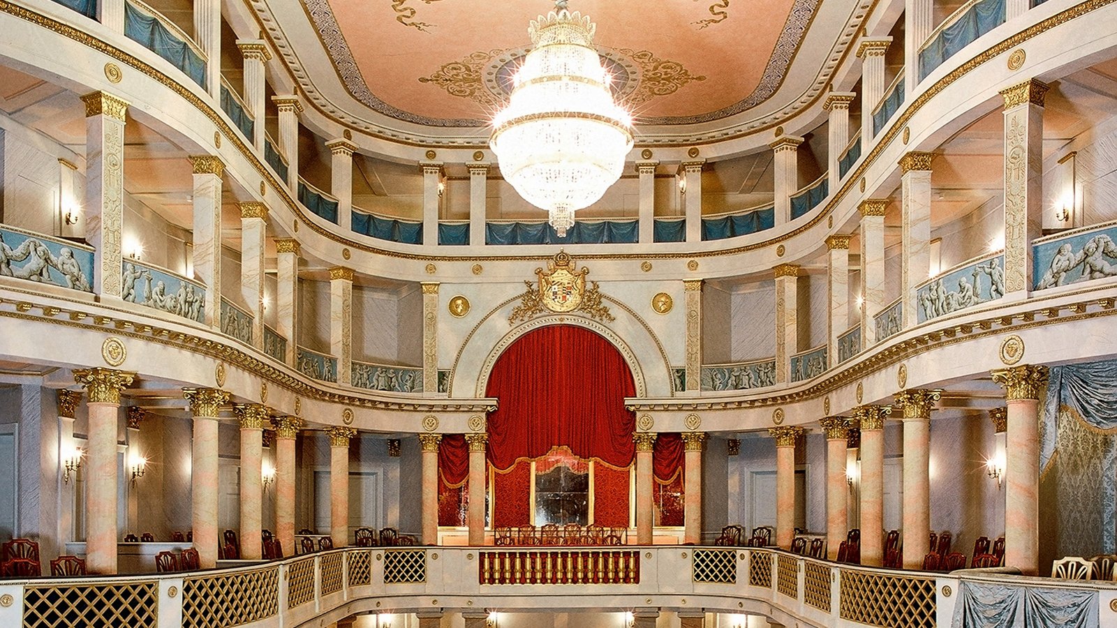 Rundgang im Schlosstheater. Foto: SSG
