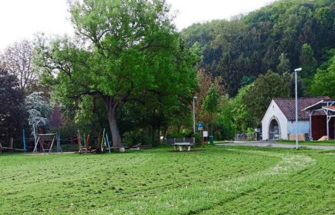 Ein Streifen mit Gänseblümchen darf bleiben. Gesehen in Aurich. Foto: Rücker