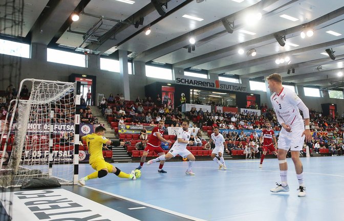 Bei großen Spielen wie dem Finale um die deutsche Meisterschaft gegen Hot 05 Futsal zeigt der 1. Stuttgarter Futsal Club sein Können in der Scharrena.<span class='image-autor'>Foto: Baumann/Julia Rahn</span>