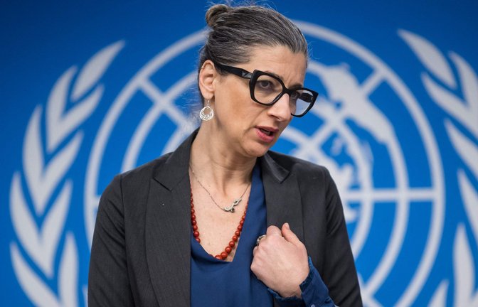 Die USA verhängen Sanktionen gegen die UN-Sonderberichterstatterin für die Palästinensergebiete, Francesca Albanese (Archivfoto).<span class='image-autor'>Foto: AFP/FABRICE COFFRINI</span>