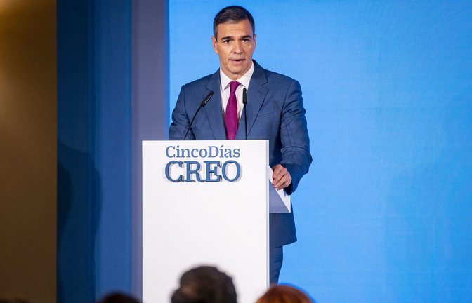 Pedro Sanchez, Ministerpräsident von Spanien, während des Wirtschaftsforums CREO. Die politische Krise zwischen Spanien und Argentinien hat sich so zugespitzt (Archivfoto).<span class='image-autor'>Foto: dpa/Alberto Gardin</span>