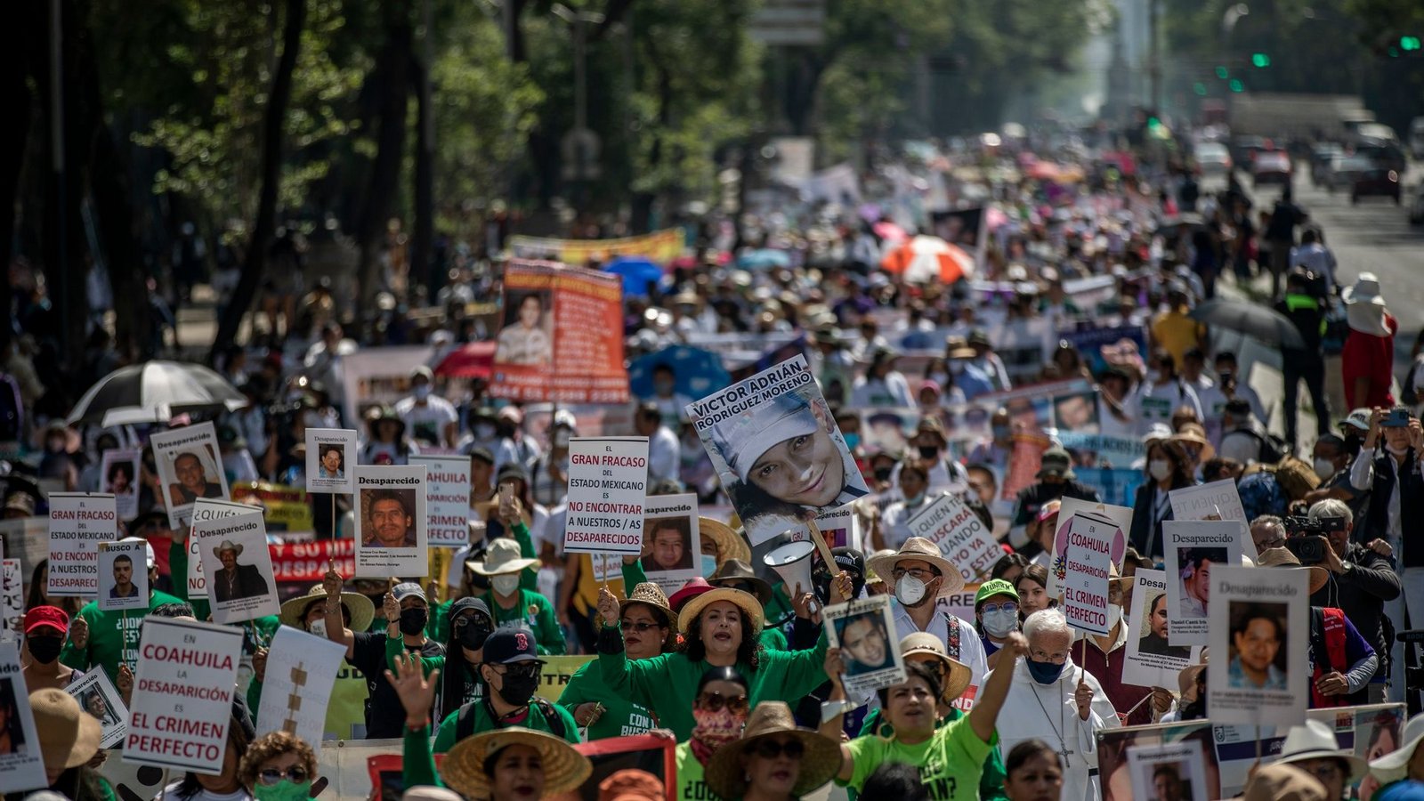 Mit dem jährlichen "Marsch der Mütter von Verschwundenen" wollen Demonstrantinnen in Mexiko-Stadt ihre Regierung dazu bringen, bei der Suche ihrer verschwundenen Kindern zu helfen.Foto: Jair Cabrera Torres/Jair Cabrera Torres