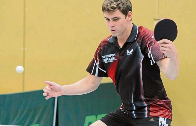 Jakob Schachtl holte beim 9:4 seines TSV Großglattbach beim TTV Knittlingen II seinen ersten Punkt überhaupt im vorderen Paarkreuz in der Kreisliga. Foto: Leitner